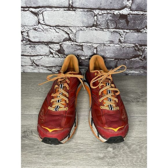 Hoka One Vibram Mafate Speed 2 Red Synthetic Running Shoes Men 9.5M US/43 1/3EU - Picture 2 of 16